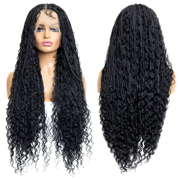 Single Full Lace Braid Wig Micro Boho Box Braided Wig