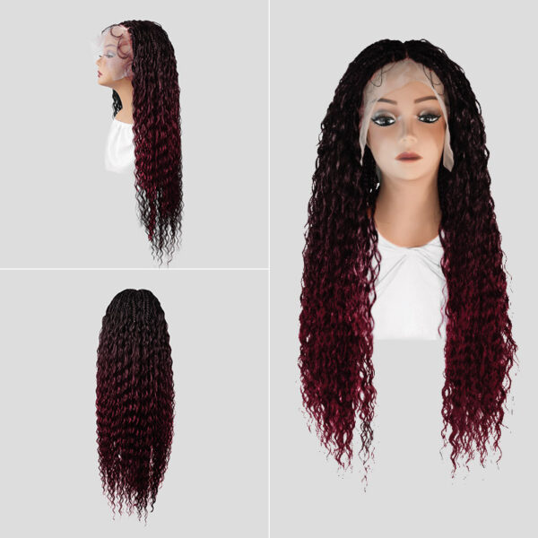 Micro Boho Itallain Deep Wave Box Braided Wig - Image 4